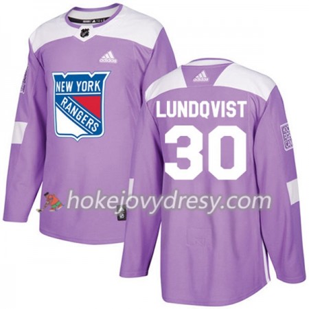 Pánské Hokejový Dres New York Rangers Henrik Lundqvist 30 Adidas 2017-2018 Nachová Fights Cancer Practice Authentic